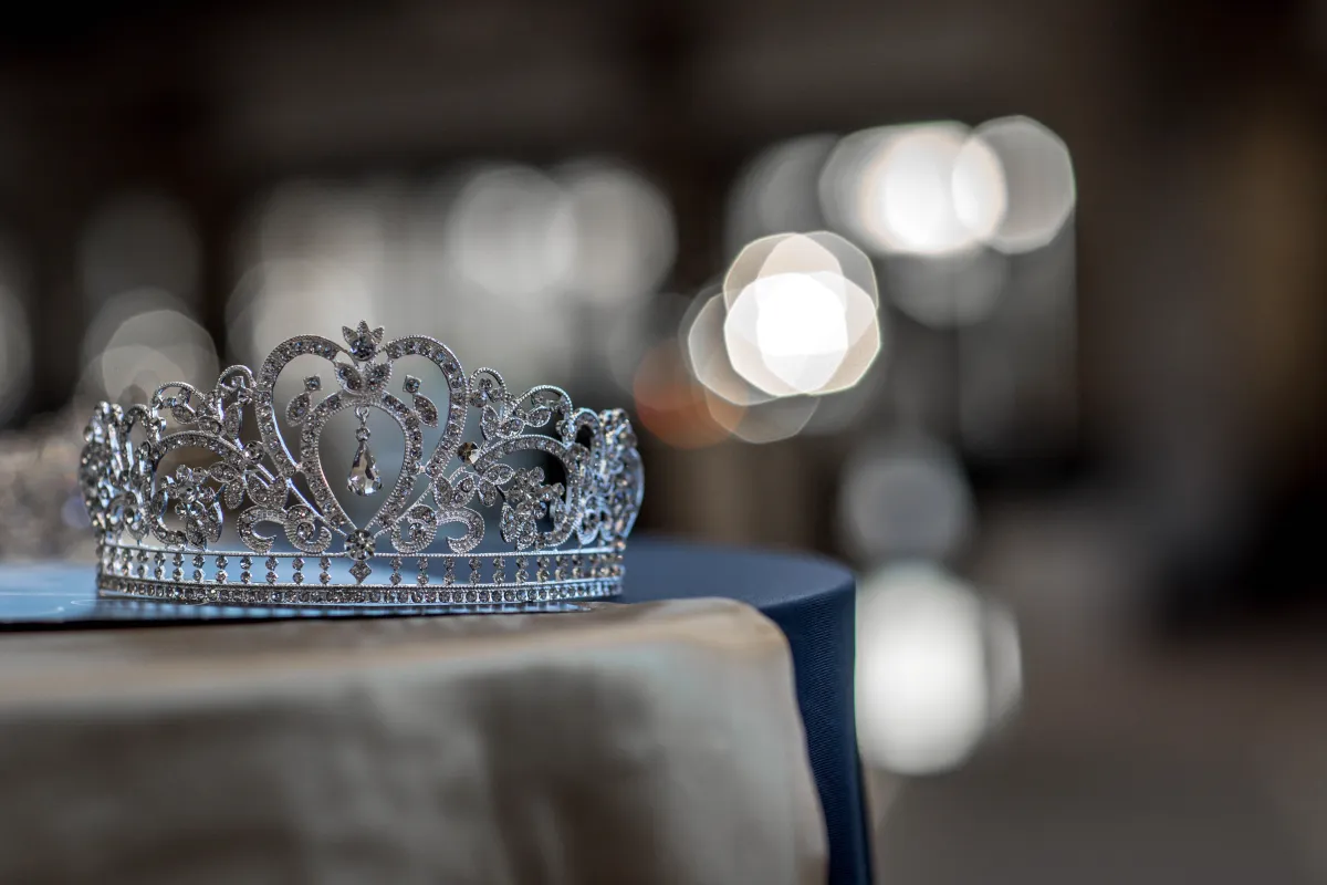 tiara on a table