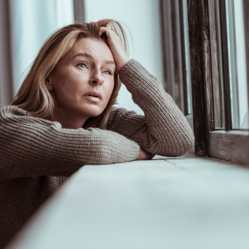 woman recognizing she is in a toxic relationship